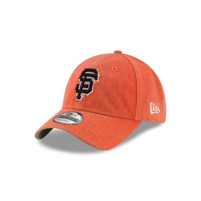 MLB San Francisco Giants Rugged Heather 9Twenty Adjustable (WDU8077) - Black New Era Caps